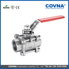 bsp thread cf8m stainless stee 3pc butt weld ball valve made in China